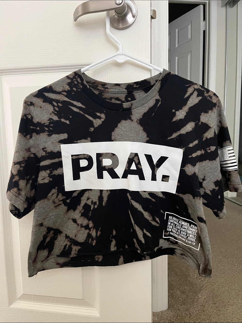 CrossFit Mayhem Pray Crop Tee Acid Wash